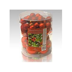 Weihnachtsbaumkugeln Christbaumschmuck 50 St�ck in Rot �7,2-3,8cm