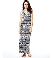 Petite Ikat Print Maxi Dress