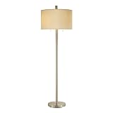 Adesso Boulevard Floor Lamp, Satin Steel by Adesso