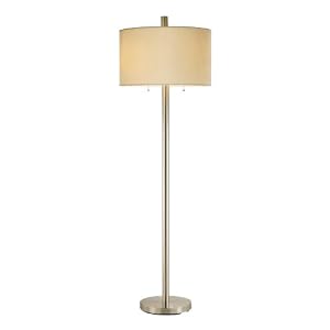 Adesso Boulevard Floor Lamp, Satin Steel by Adesso
