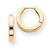 14k Polished Round Hinged Hoop Earrings
