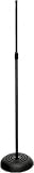 OnStage MC7201B Round Base Microphone Stand (Black, MC7201B)