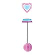Stainless Steel with Multi Layer Colored UV Purple Barbell - Heart Sold as a Pair