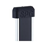 SPG(サヌキ) フラッシュ棚柱用エンドキャップ ブラック 1箱1000個価格 LA-521