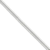 Sterling Silver Snake Chain Necklace - 18 Inch - 4mm - Lobster Claw - JewelryWeb