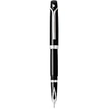 Sheaffer Valor Fountain Pen, Palladium Plate Trim with Cartridges, Black Acrylic Finish (SH/9351-0)