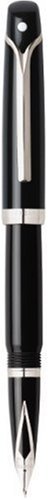 Sheaffer Valor Fountain Pen Palladium Plate Trim with Cartridges Black Acrylic Finish