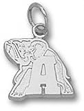 Alabama Crimson Tide Solid Sterling Silver ''A'' Elephant 3/8'' Pendant