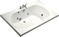 KOHLER K-1418-H2-0 Memoirs 6-Foot Whirlpool, White
