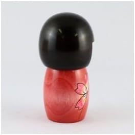 USABURO Kokeshi Japanese Wooden Doll 80 HANA-WA-SAKURA (FLOWER IS CHERRY BLOSSOM)
