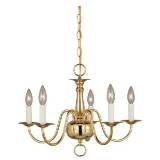 Sea Gull Lighting 3313-02 Traditional Five-Light Chandelier - Brass Finish