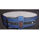 Single Prong Blue/Black Suede 10mm X 4" Weight Lifting Powerlifting Belt
