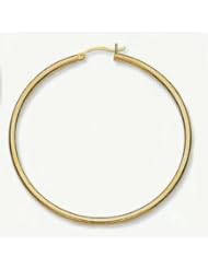 14k Plain Tube Hoop Earrings