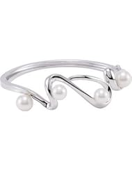 Freshwater Cultured Pearl Bangle Bracelet Sterling Silver 68629