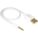 New Amzer Handy Sync Charge Cable 12 Inches 2nd Gen Ipod Shuffle White Rapid Transfer Data
