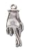 Solid Sterling Silver Crossed Fingers Charm