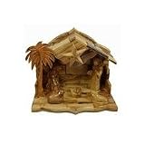 Gifts with Humanity WHHWN01-MusicBox-594005 Hand Carved Olive Wood Nativity with Music Box- Bethlehem