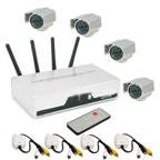 2.4GHz 4 Channel Real-time Wireless Receiver  4 IR CCD Cameras WRC815+TX800+S-3002F