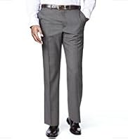 Active Waistband Supercrease® Flat Front Trousers with Wool