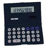 Pocket Calculator with Compact Case, 10 DGT LCD, Non-Slip Rubber Keys, Date/Time VCT909