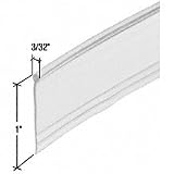 CRL Clear Round Top Bulb Type Shower Door Bottom Seal and Sweep - 36 in long