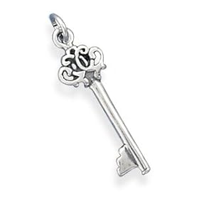 Key To My Heart Pendant Charm Sterling Silver