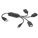 USB Squid, 3-Port Hub With Mini 5-Pin Male, Black