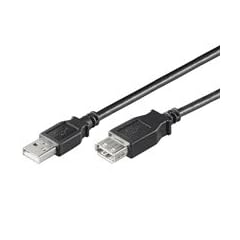 BIGtec 1m USB Verl�ngerung Verbindungskabel A/A schwarz A Stecker - A Buchse ST/BU A(M)-A(F) doppelt geschirmt zum verl�ngern vorhandener USB Kabel