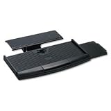 Underdesk Articulating Keyboard Platform with Sliding Mouse Pad, Black (ICE96362) Category: Computer Keyboard Trays and Drawers