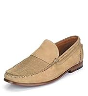 Collezione Leather Textured Vamp Loafers