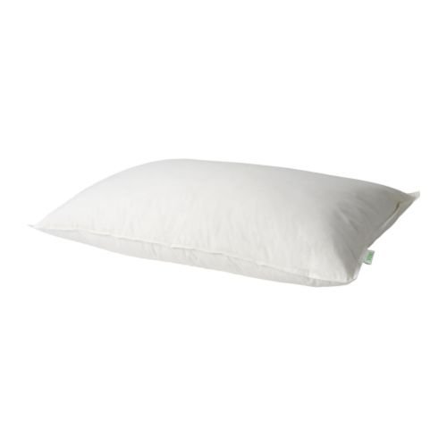 Ikea GOSA PINJE Pillow a low profile down feather pillow stomach