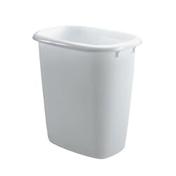 Rubbermaid 295300WHT WHT 6 Quart Oval Vanity Wastebasket - White - Case of 6