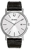Bulova Men's Strap Silver Dial Watch #96B104