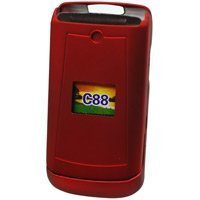Cellet ZTE C88 Red Rubberized Proguard with Detachable Swivel Clip