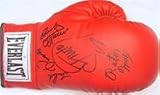 Middleweight Champions autographed Boxing Glove. Signed by: Marvelous Marvin Hagler, Vito Antuofermo, Gene Fullmer, Carmen Basilio & Emile Griffith