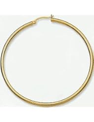 14k Plain Tube Hoop Earrings