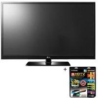 LG 60PZ550 60 inch Class 3D Plasma HDTV, with Basic Accessory Kit (2 HDMI Cables, 1 RGB Cable, 1 Audio Cable, Plasma / LCD Cleaning Kit)