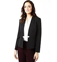 Open Front Notched Jacket