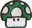 Nintendo Wii Mario Video Game - 1" Green 1UP Mushroom Patch