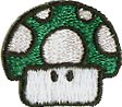Nintendo Wii Mario Video Game - 1 Green 1UP Mushroom Patch