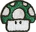 Nintendo Wii Mario Video Game - 1 Green 1UP Mushroom Patch
