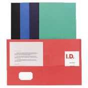 Double Pocket Portfolio, Die Cut, 150 Sheet Cap., Leather BK
