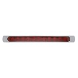 (2) 17 Red LED Truck Trailer RV Brake Stop Turn Tail Lights Chrome Bezel 