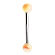 Stainless Steel with UV Half Ball Barbell Multicolored Swirl Sold as a Pair