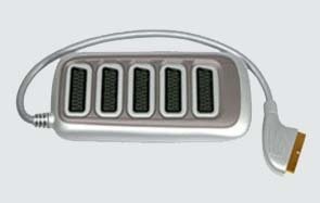 Silver 5 WAY Scart Splitter Extension Box Plug 5 sockets