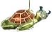 Christmas Holiday Glamorous Green & Brown Ocean Sea Turtle Ornament