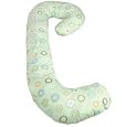 Leachco Snoogle Chic Total Body Pregnancy Pillow with Easy on-off Zippered Cover - Sunny Circles