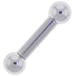 8 Gauge STEEL BARBELL Tongue Ring 1 2 Inches 6mm