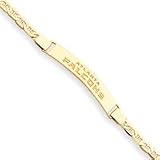 14K Atlanta Falcons Small Polished Id Anchor Bracelet