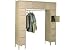 Steel Locker 16 Person 72x18x72 With Legs 16 Doors Assembled Sand